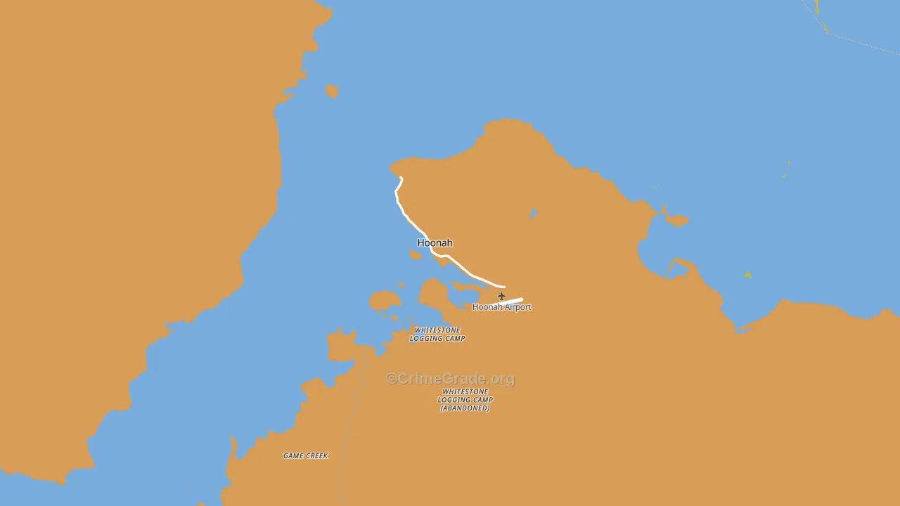 Hoonah, AK Map of Drug-Related Crime Rates