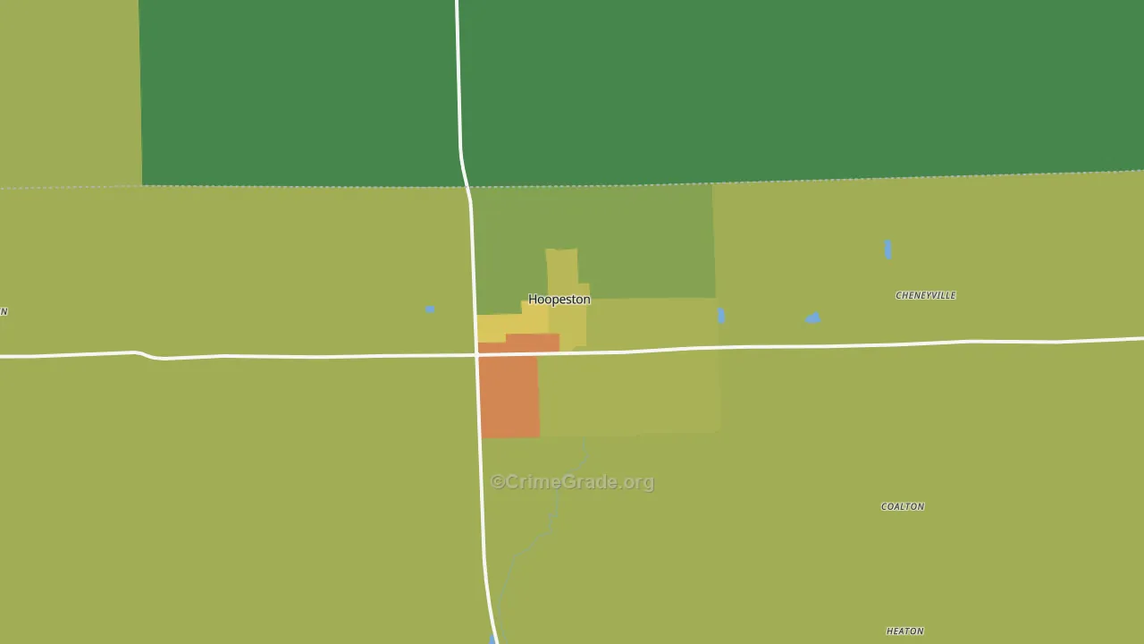 Hoopeston, IL Map of Drug-Related Crime Rates