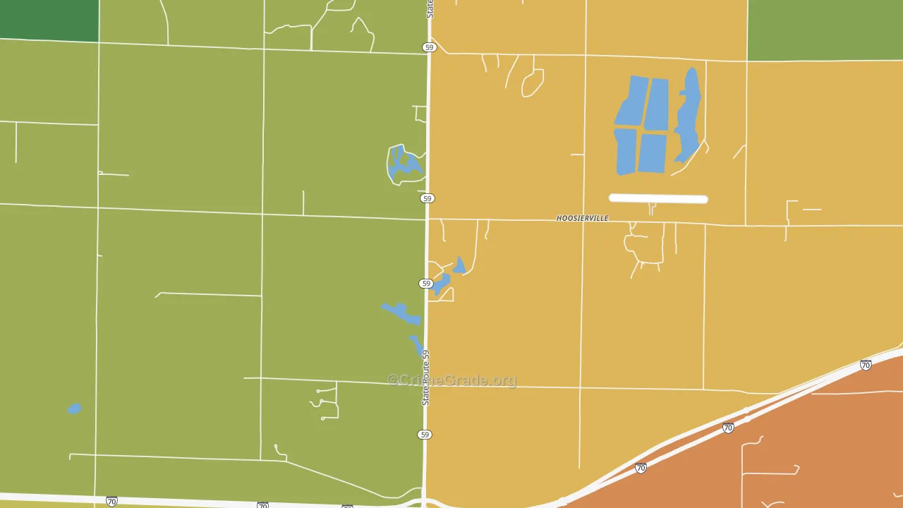 Hoosierville, IN Map of Drug-Related Crime Rates