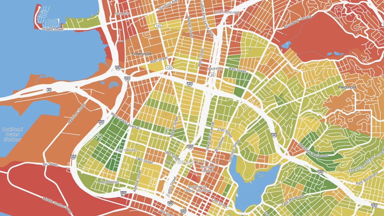 Hoover-Foster, Oakland, CA Map of Drug-Related Crime Rates