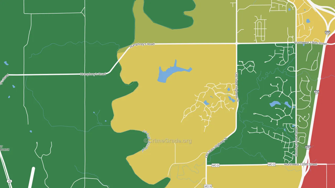 Hoover, MO Map of Drug-Related Crime Rates