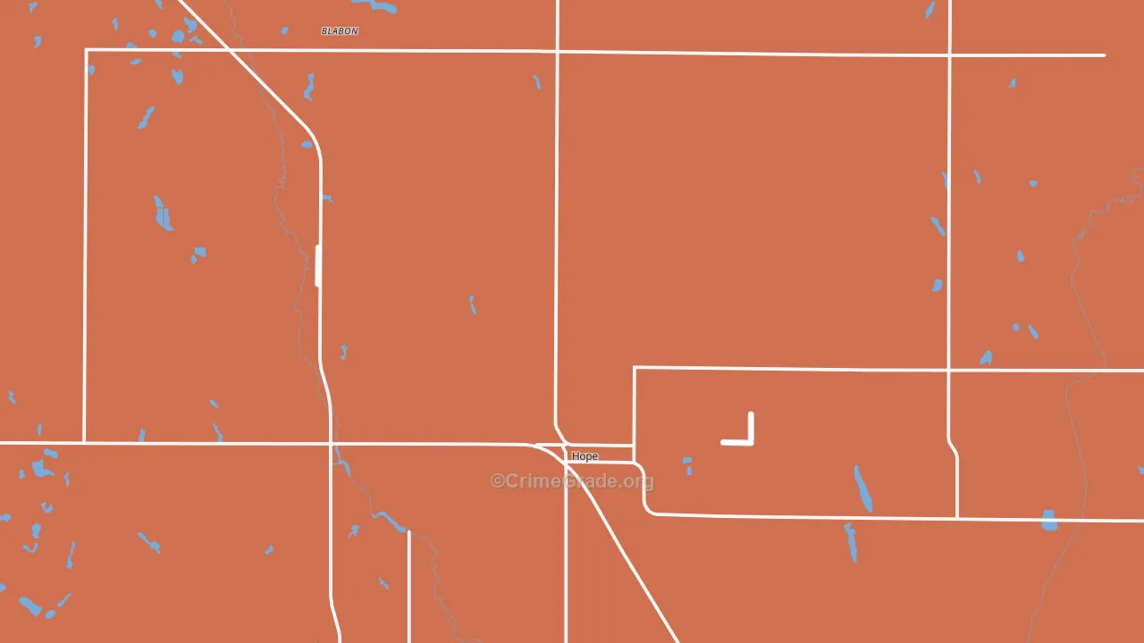 Hope, ND Map of Drug-Related Crime Rates