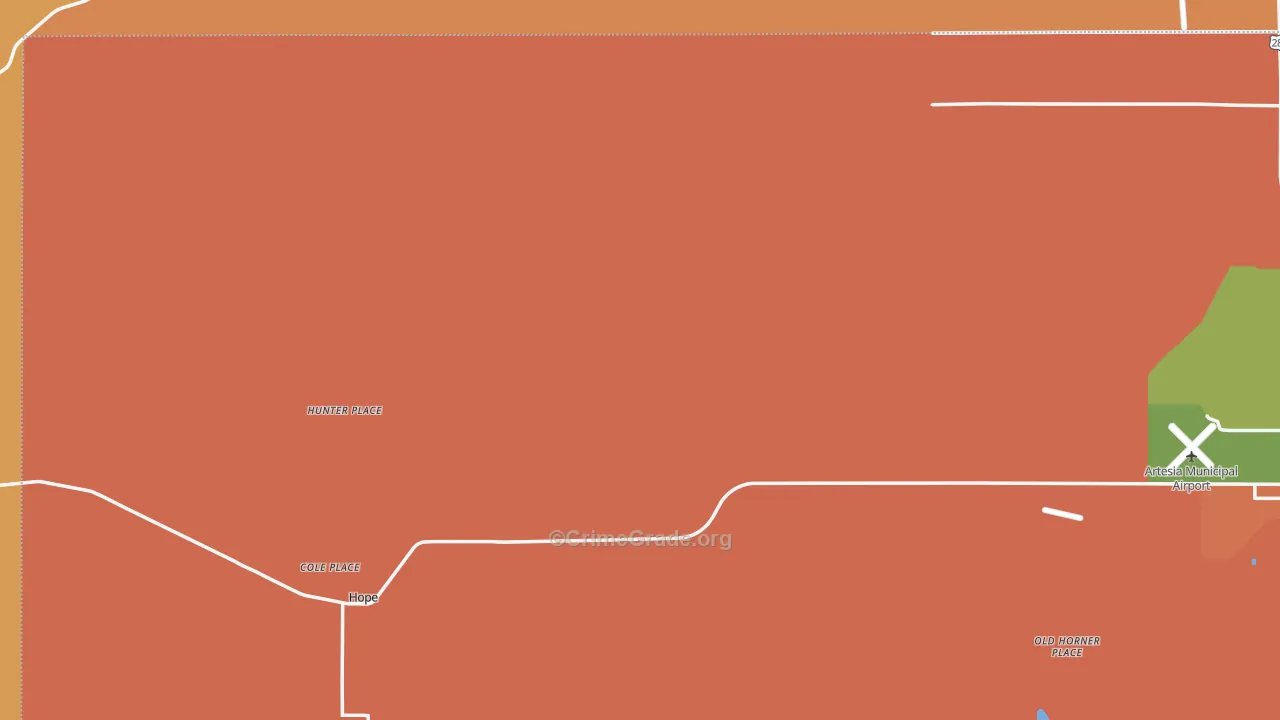 Hope, NM Map of Drug-Related Crime Rates