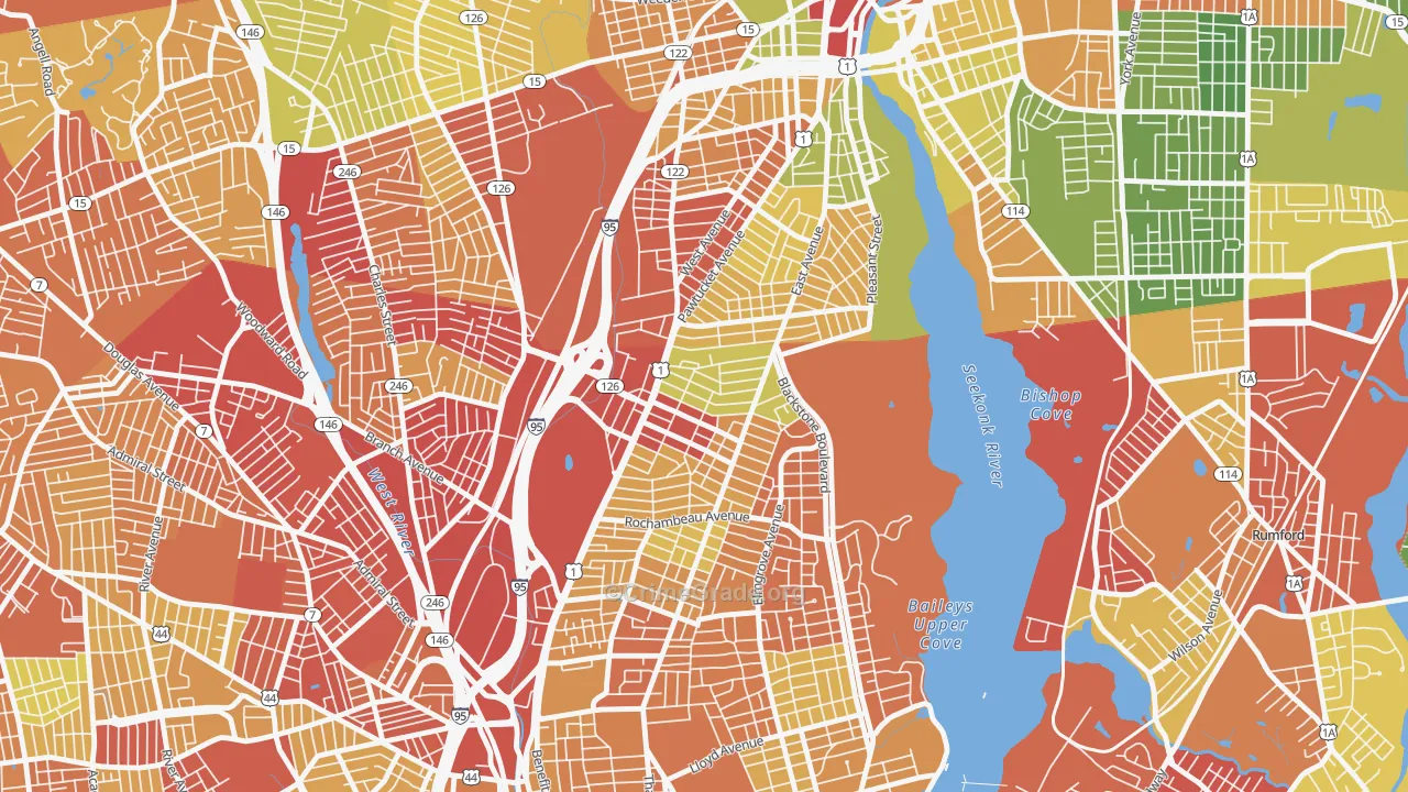 Hope, Providence, RI Map of Drug-Related Crime Rates