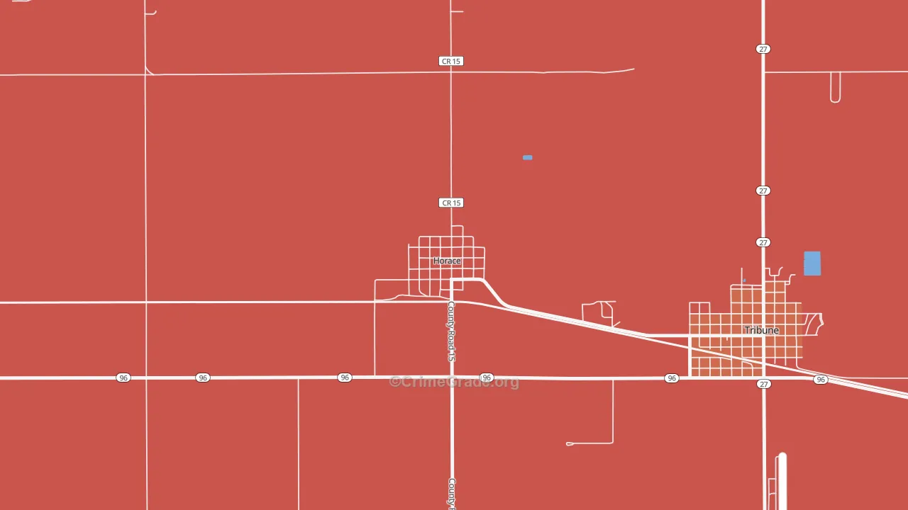 Horace, KS Map of Drug-Related Crime Rates