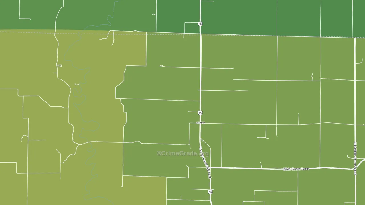 Hord, IL Map of Drug-Related Crime Rates