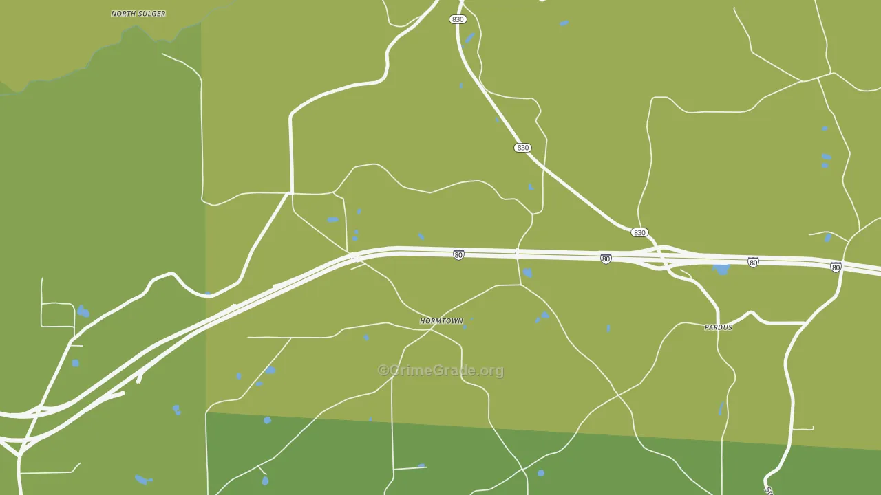 Hormtown, PA Map of Drug-Related Crime Rates