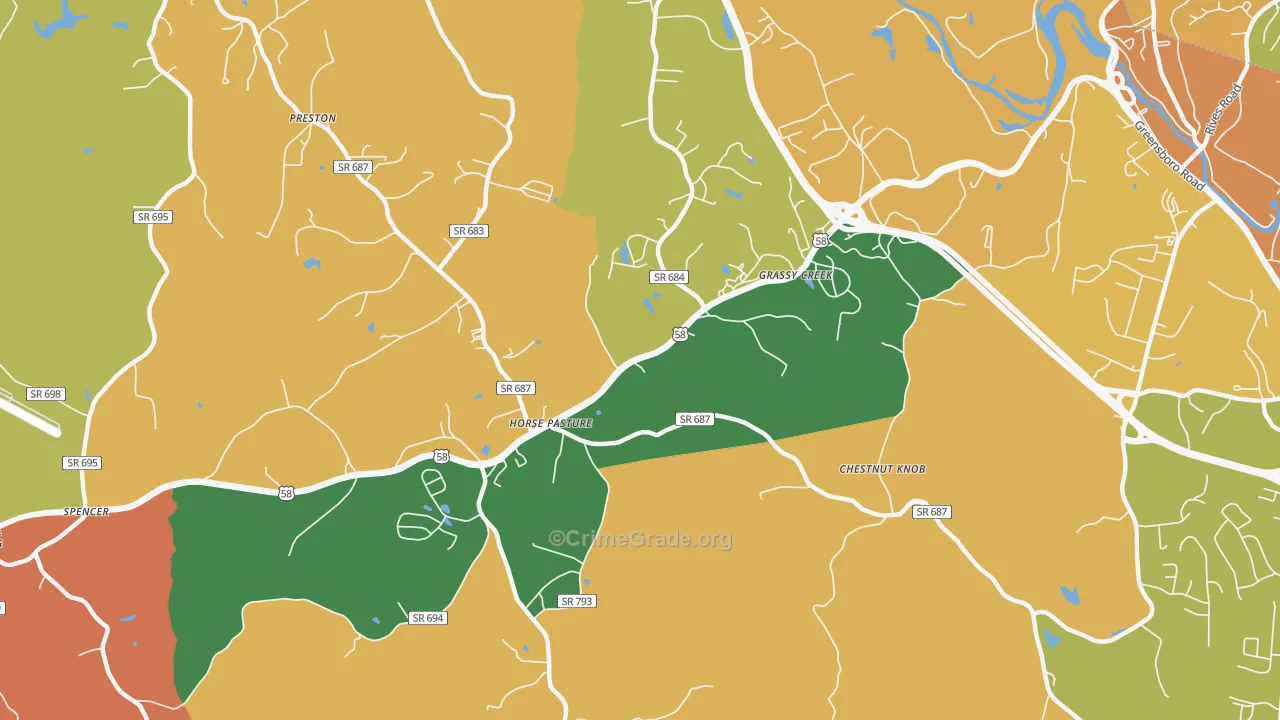 Horse Pasture, VA Map of Drug-Related Crime Rates