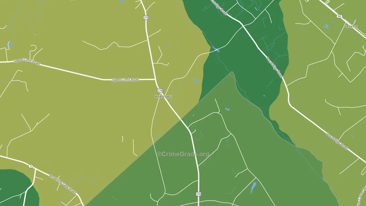 Horsegall, SC Map of Drug-Related Crime Rates