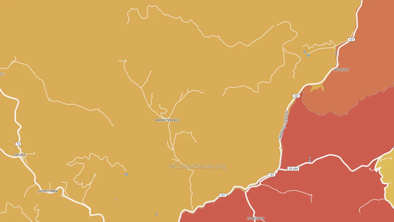 Horsepen, WV Map of Drug-Related Crime Rates