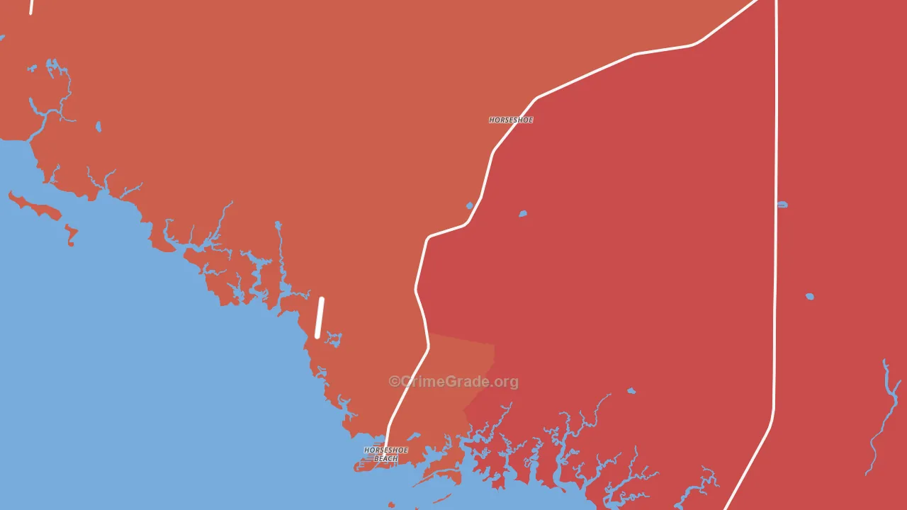 Horseshoe Beach, FL Map of Drug-Related Crime Rates