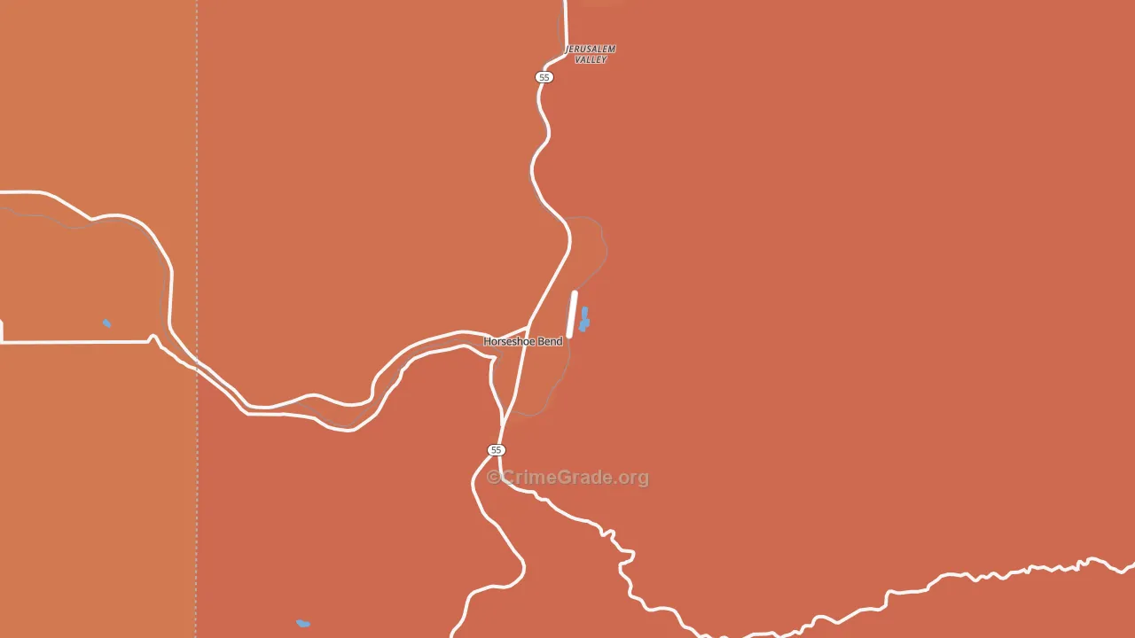 Horseshoe Bend, ID Map of Drug-Related Crime Rates