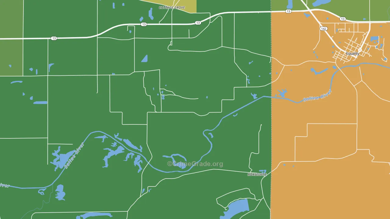 Horseshoe, IL Map of Drug-Related Crime Rates
