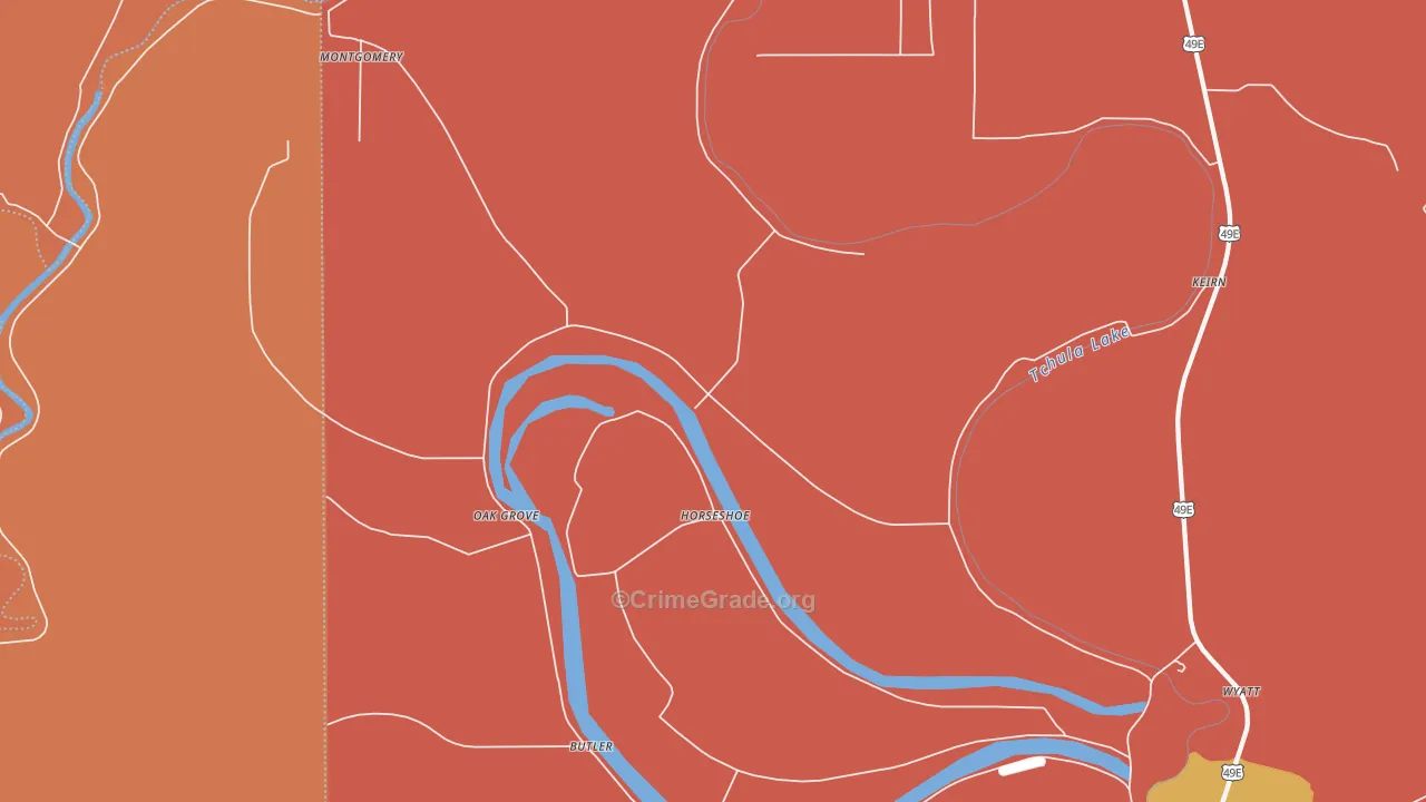 Horseshoe, MS Map of Drug-Related Crime Rates