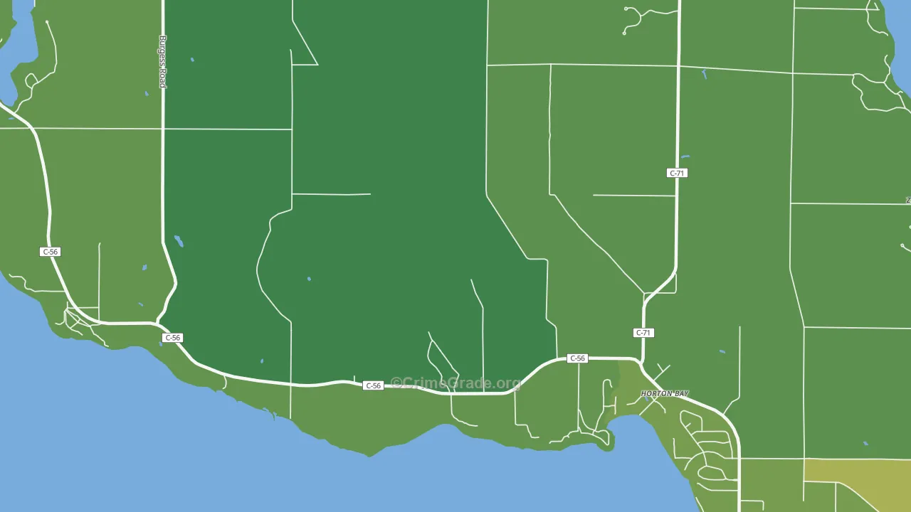 Horton Bay, MI Map of Drug-Related Crime Rates