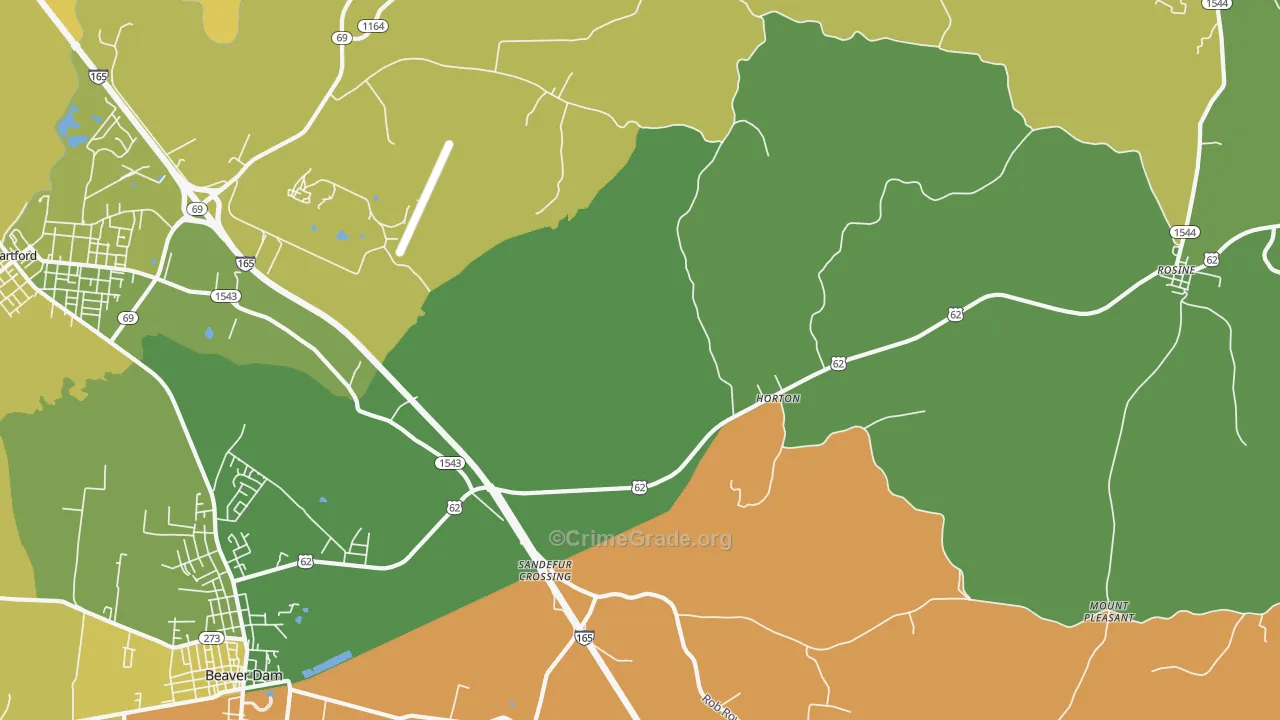 Horton, KY Map of Drug-Related Crime Rates