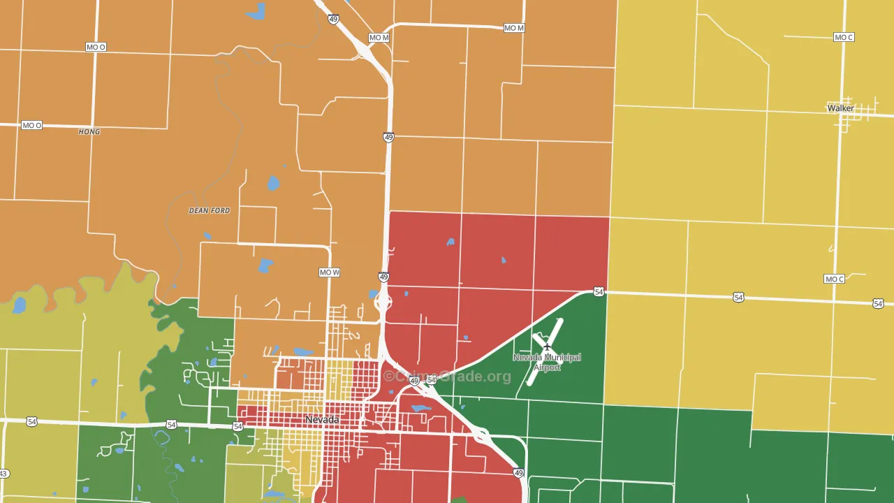 Horton, MO Map of Drug-Related Crime Rates