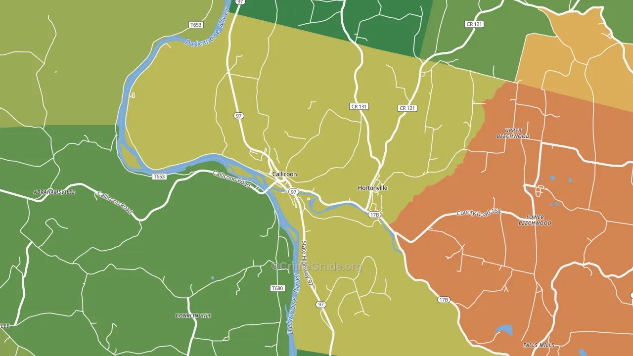 Hortonville, NY Map of Drug-Related Crime Rates