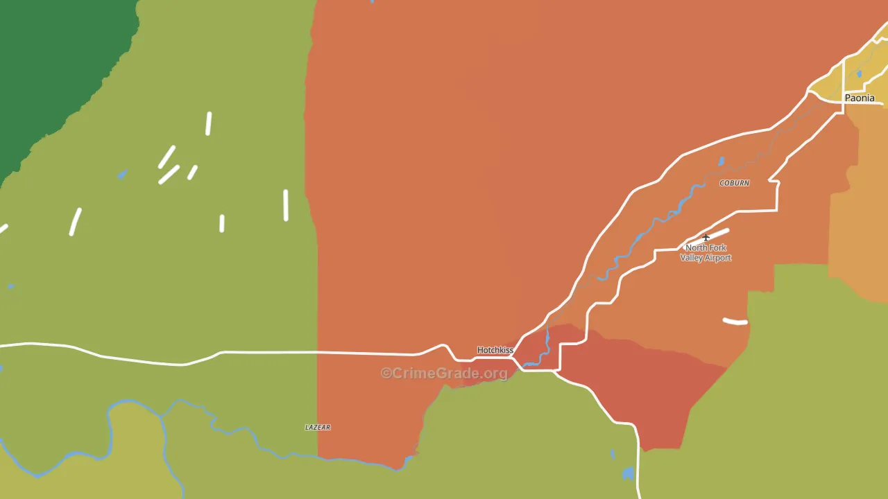 Hotchkiss, CO Map of Drug-Related Crime Rates