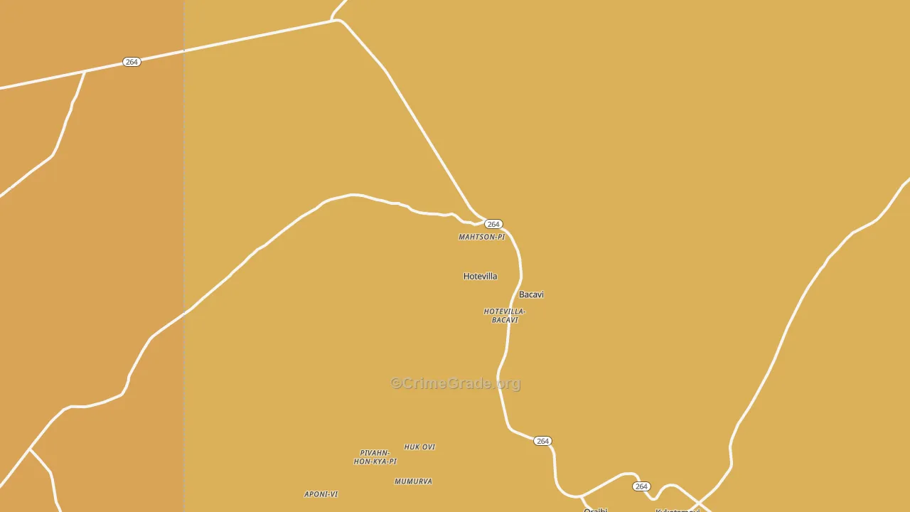 Hotevilla, AZ Map of Drug-Related Crime Rates