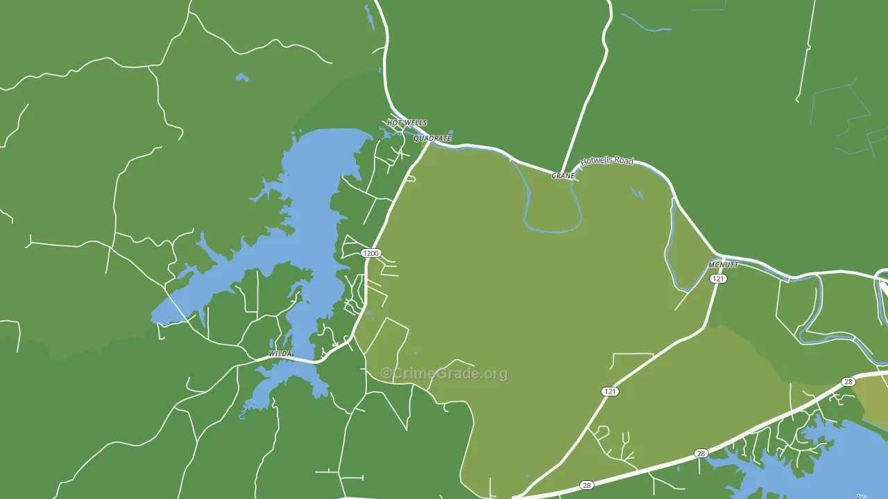 Hotwells, LA Map of Drug-Related Crime Rates