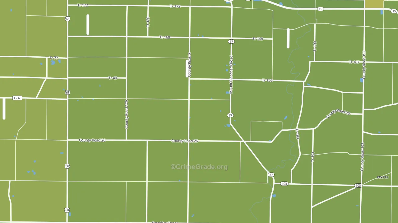 Houcktown, OH Map of Drug-Related Crime Rates