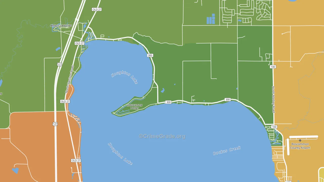 Houghton Point, MI Map of Drug-Related Crime Rates
