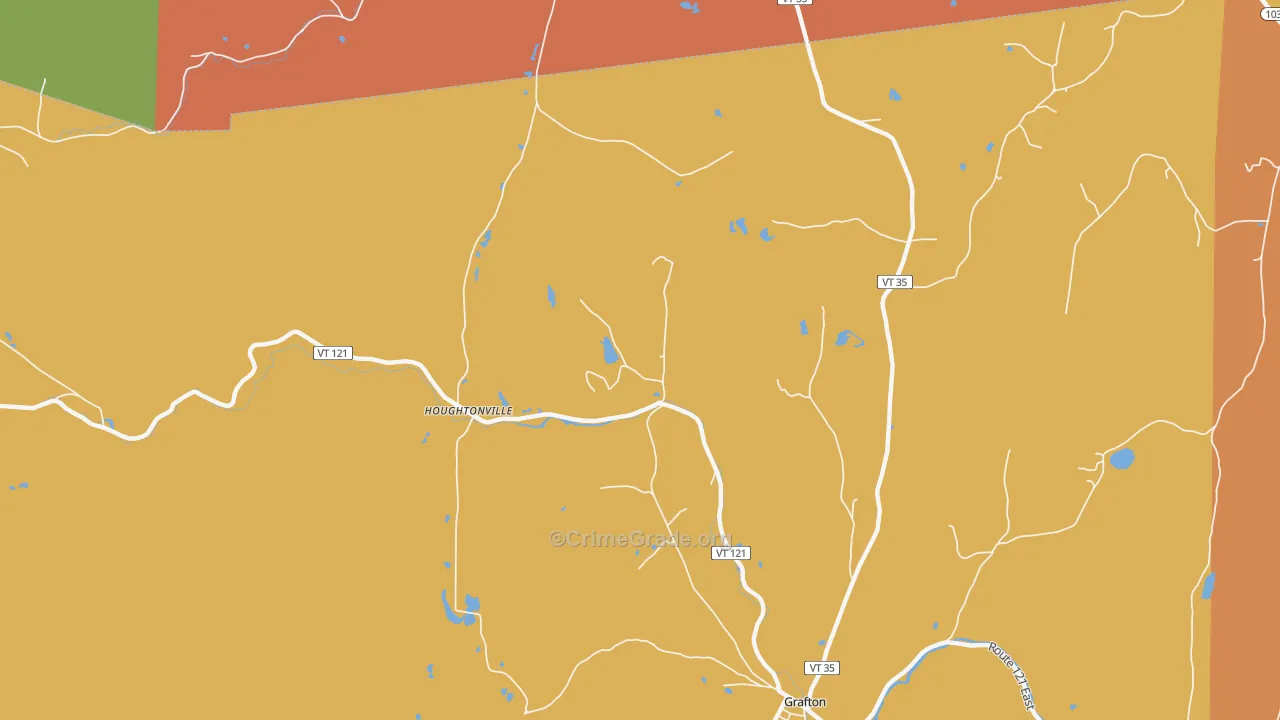 Houghtonville, VT Map of Drug-Related Crime Rates