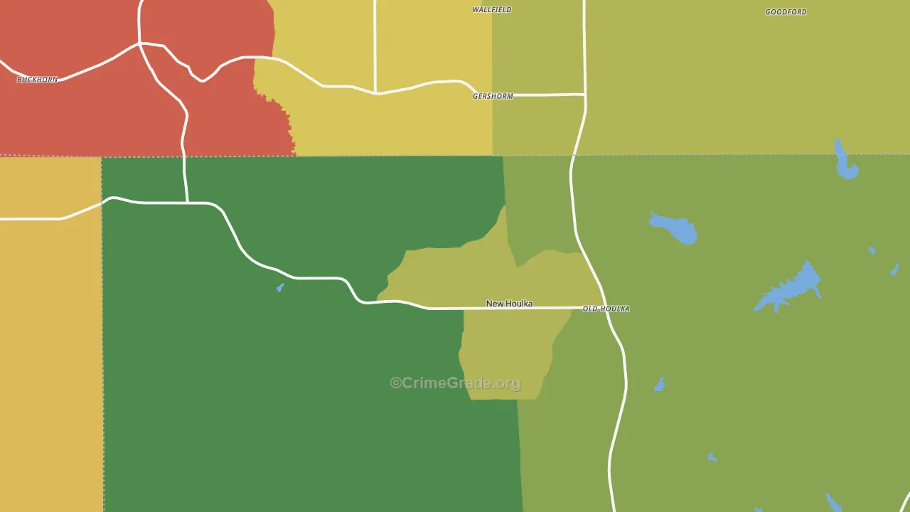 Houlka, MS Map of Drug-Related Crime Rates