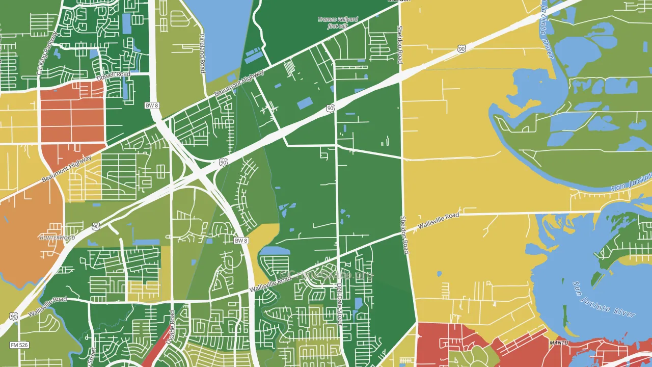 Houston Farms, Houston, TX Map of Drug-Related Crime Rates