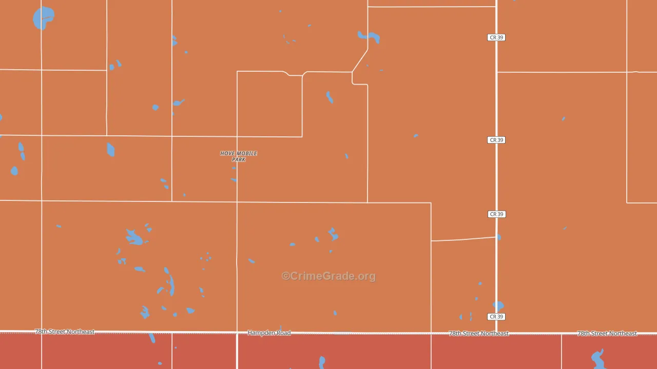 Hove Mobile Park, ND Map of Drug-Related Crime Rates