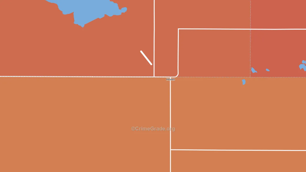 Hoven, SD Map of Drug-Related Crime Rates