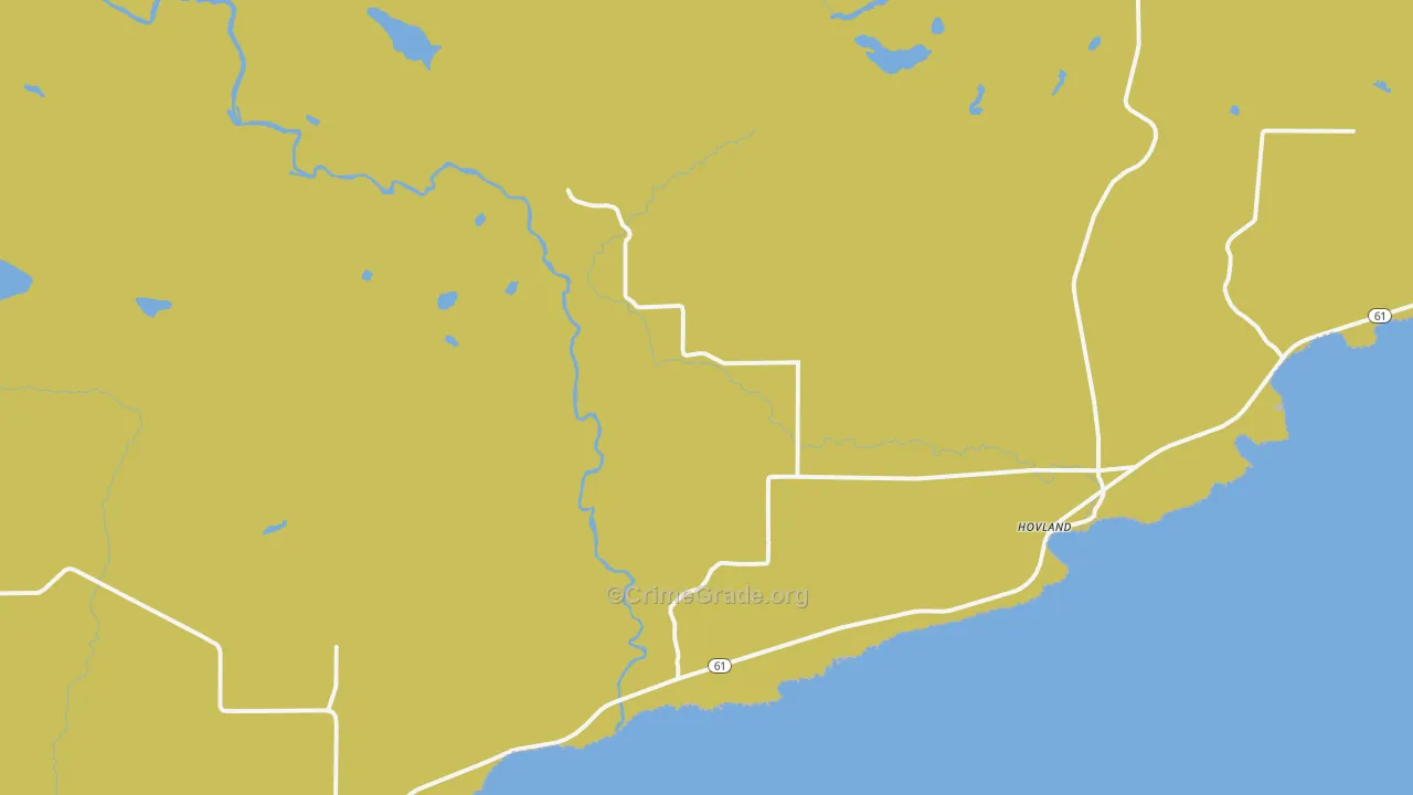 Hovland, MN Map of Drug-Related Crime Rates