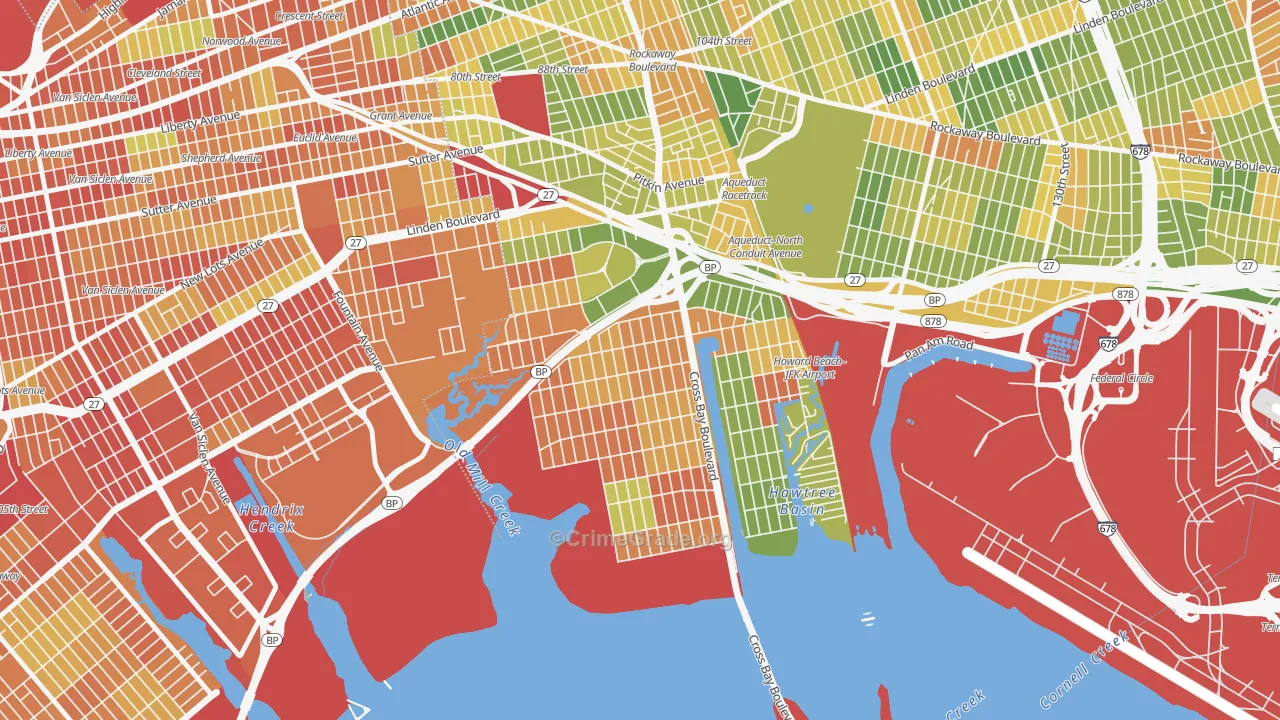 Howard Beach, Queens, NY Map of Drug-Related Crime Rates