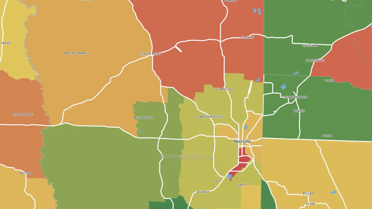 Howard County, AR Map of Drug-Related Crime Rates