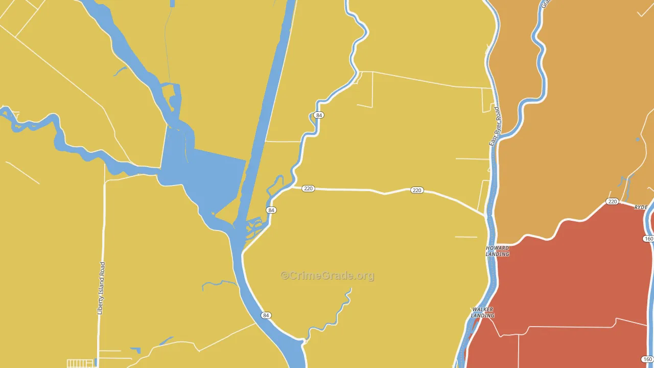 Howard Landing, CA Map of Drug-Related Crime Rates