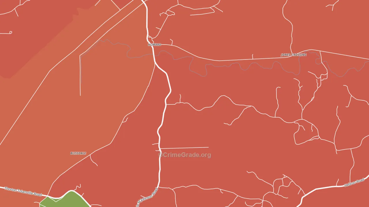 Howard, MS Map of Drug-Related Crime Rates