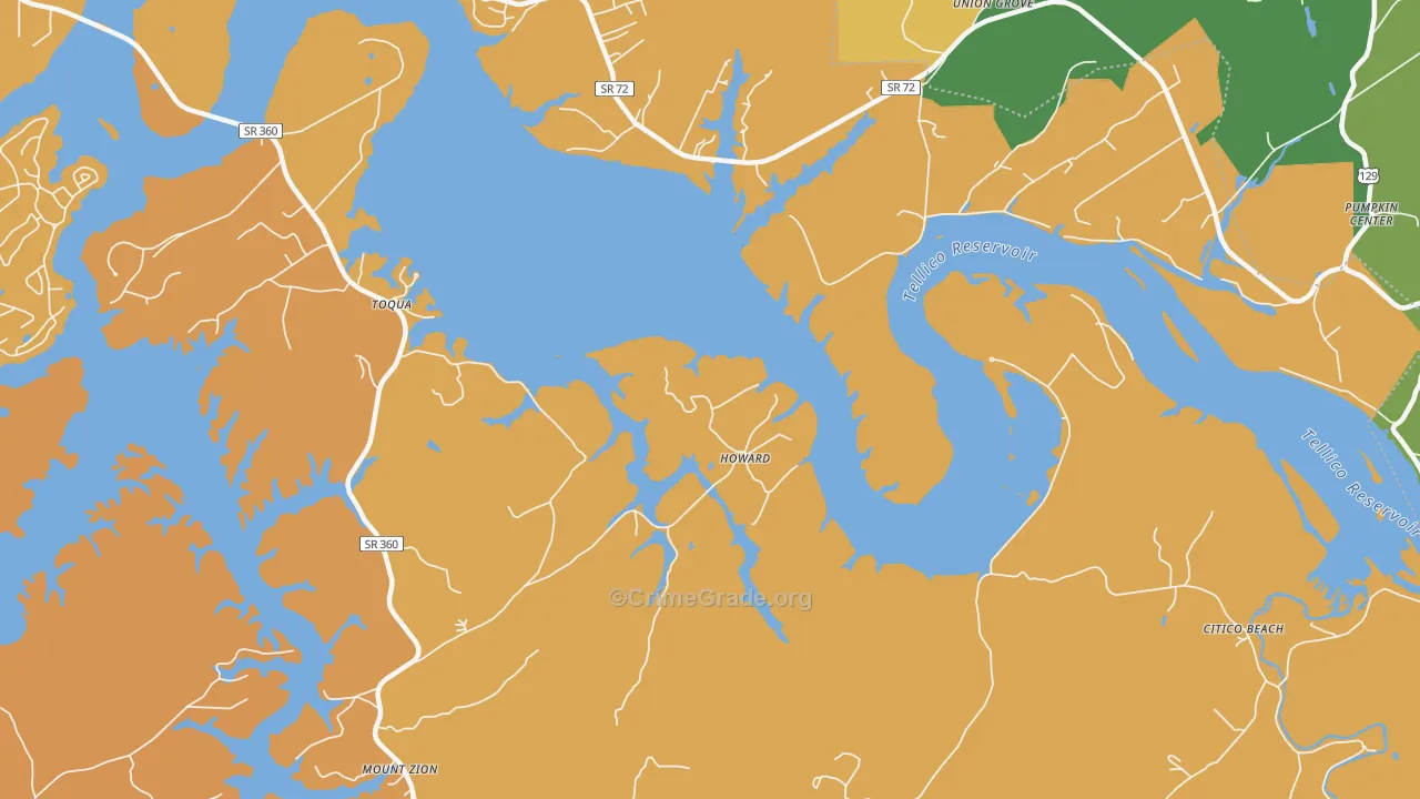 Howard, TN Map of Drug-Related Crime Rates