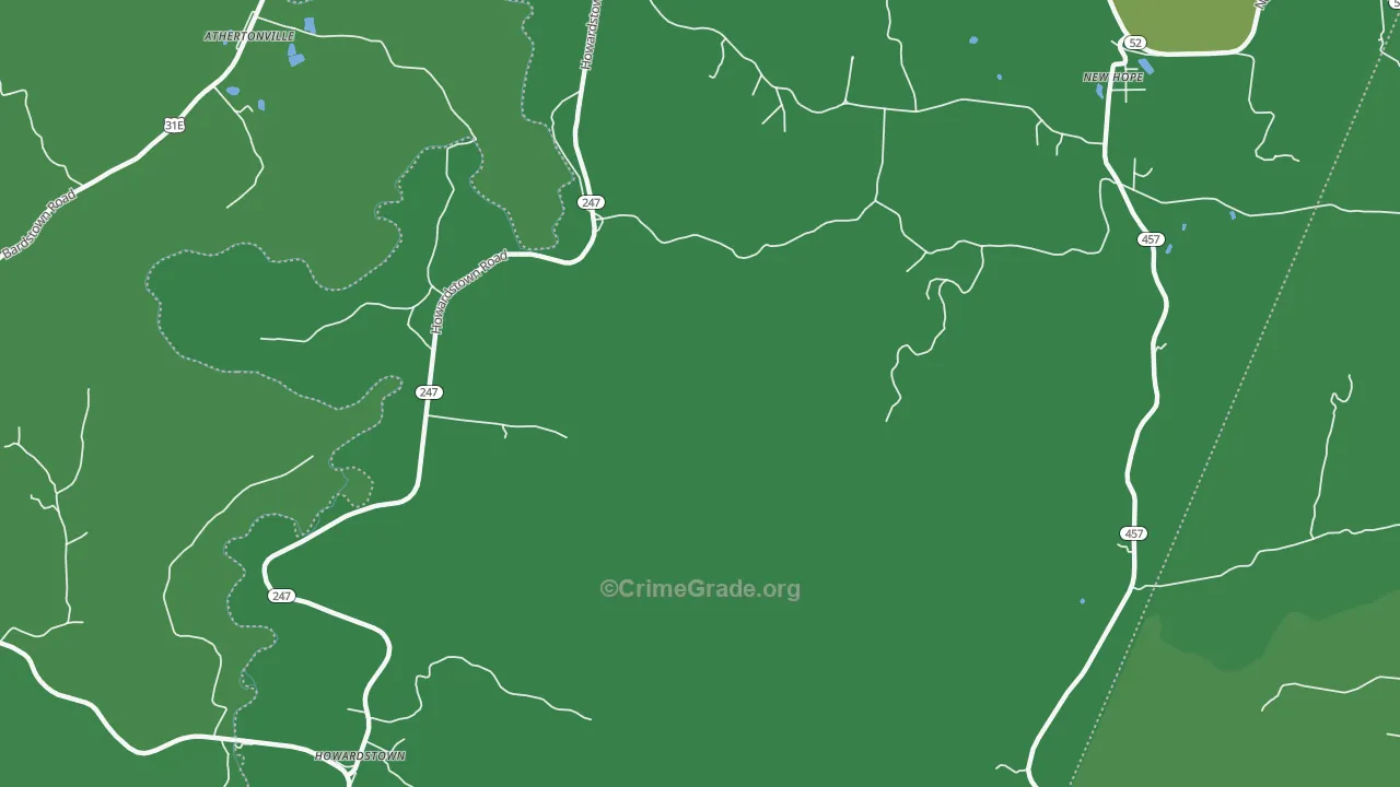 Howardstown, KY Map of Drug-Related Crime Rates
