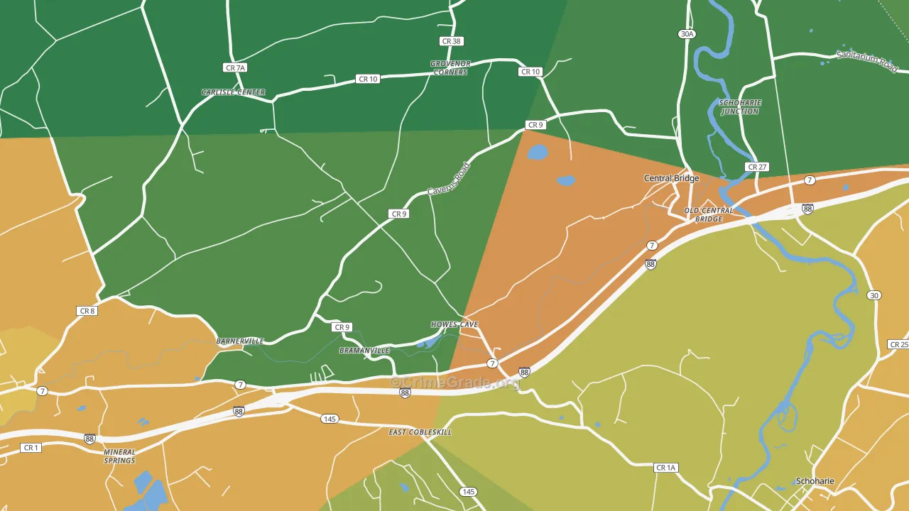 Howes Cave, NY Map of Drug-Related Crime Rates