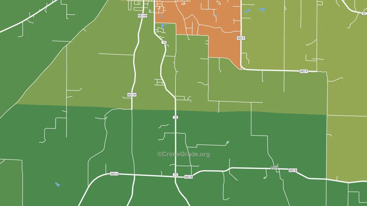 Howes Mill, MO Map of Drug-Related Crime Rates