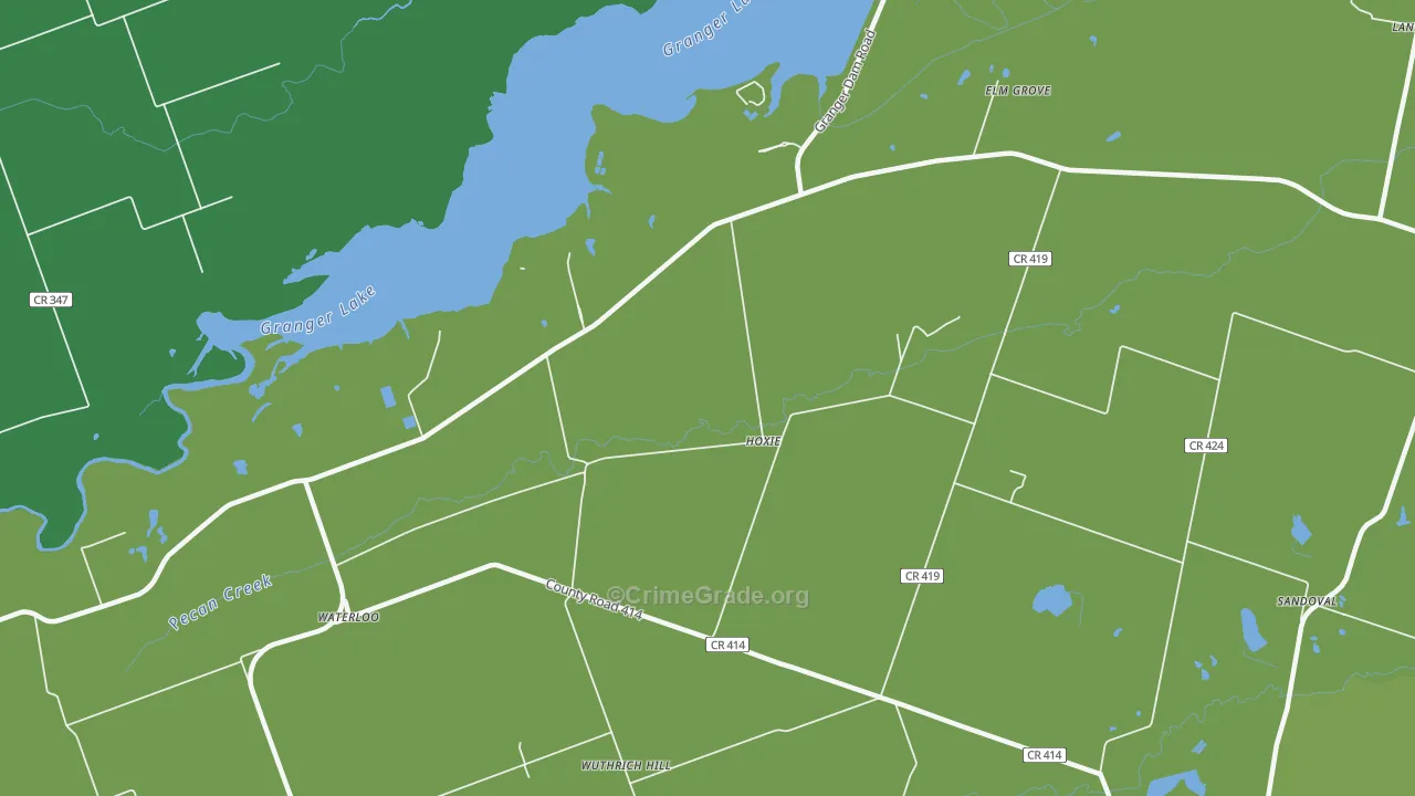 Hoxie, TX Map of Drug-Related Crime Rates