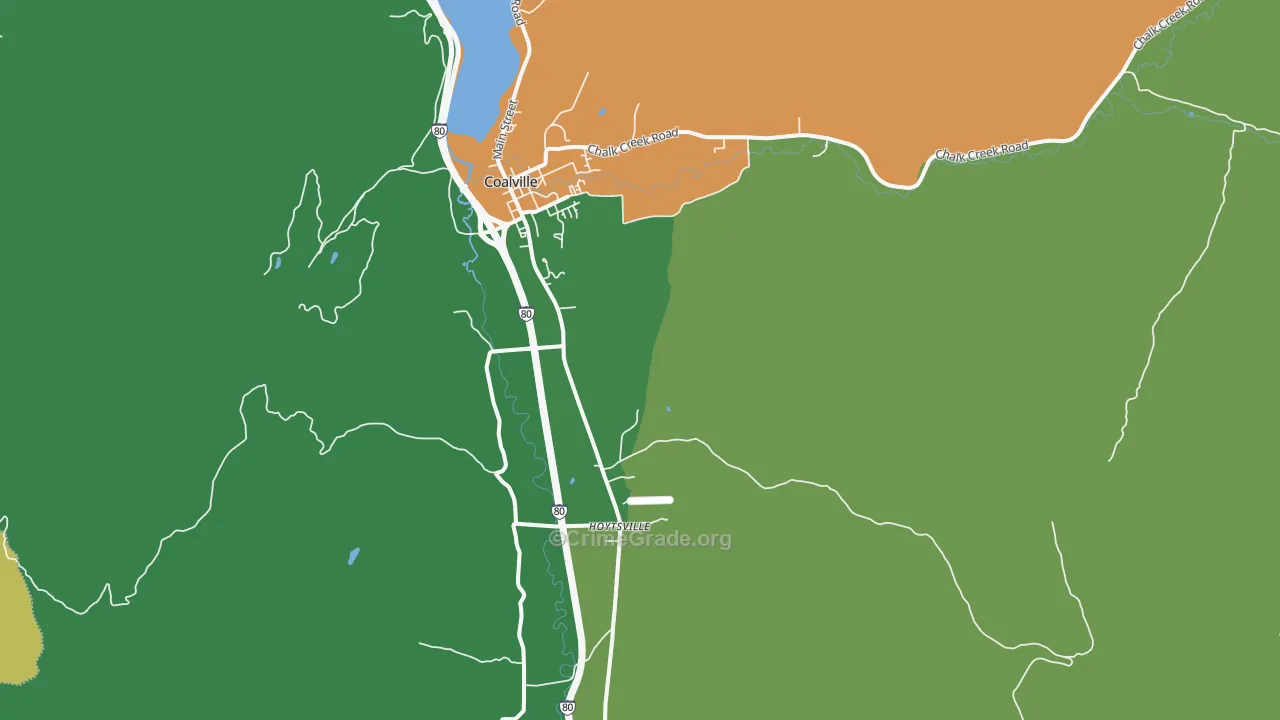 Hoytsville, UT Map of Drug-Related Crime Rates