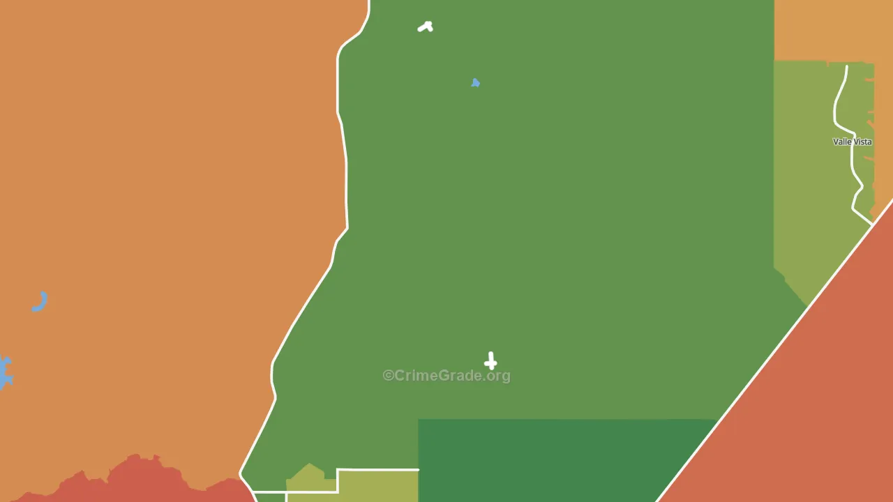 Hualapai, AZ Map of Drug-Related Crime Rates