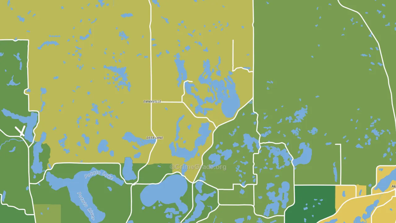 Hubbard County, MN Map of Drug-Related Crime Rates