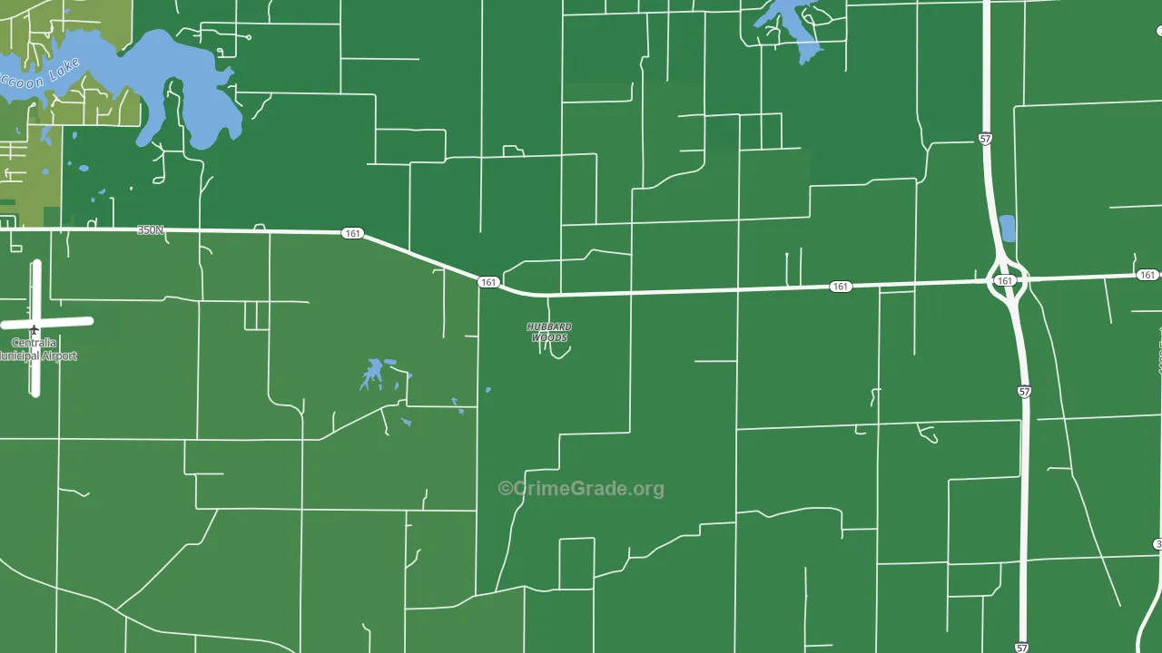 Hubbard Woods, IL Map of Drug-Related Crime Rates