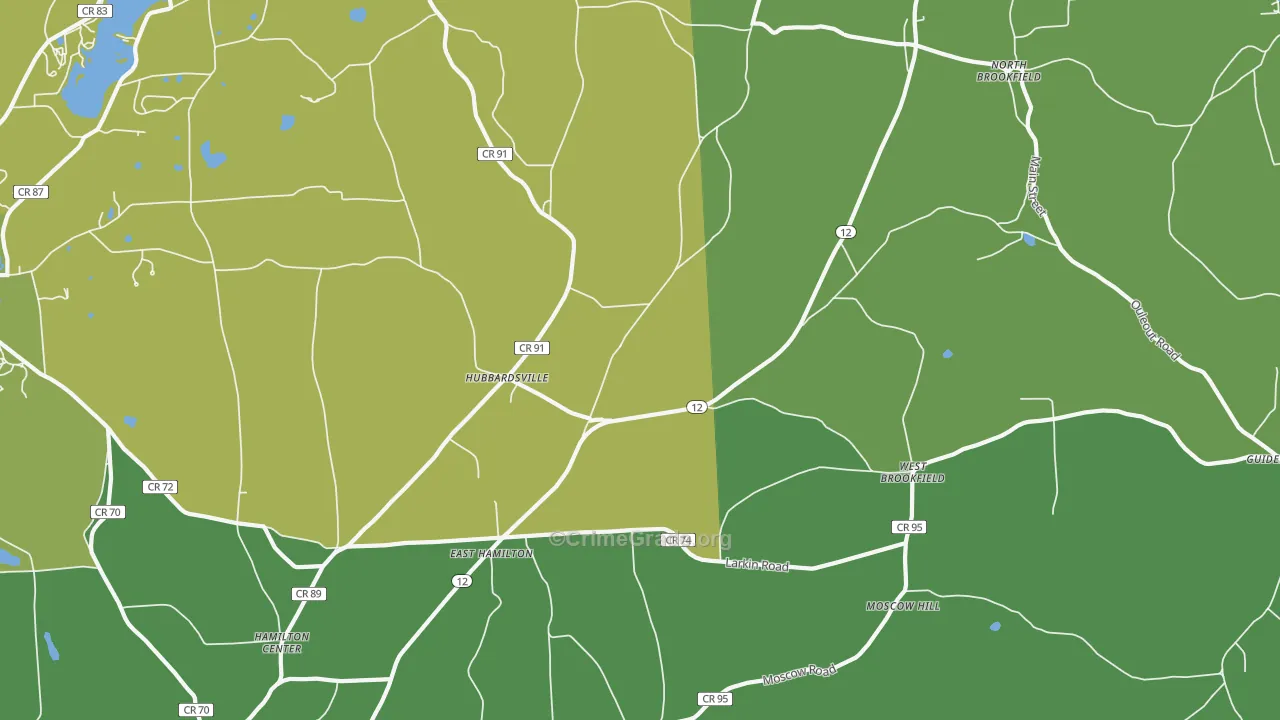 Hubbardsville, NY Map of Drug-Related Crime Rates