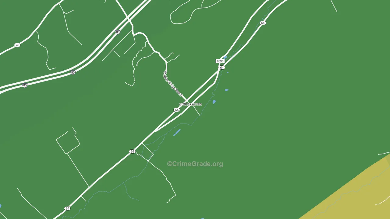 Hublersburg, PA Map of Drug-Related Crime Rates