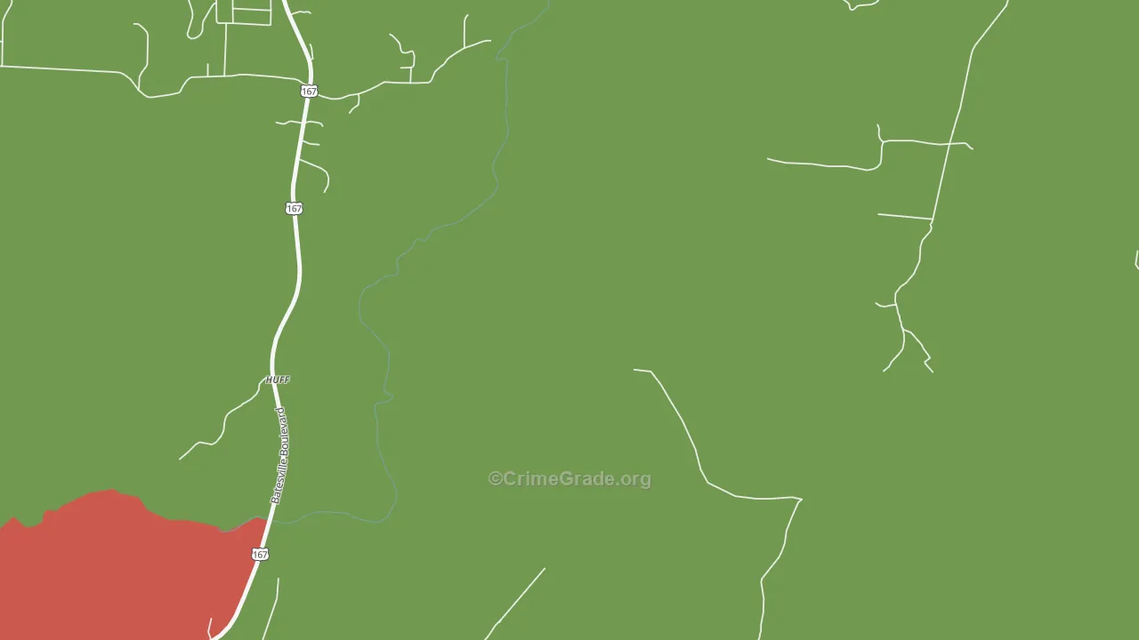 Huff, AR Map of Drug-Related Crime Rates