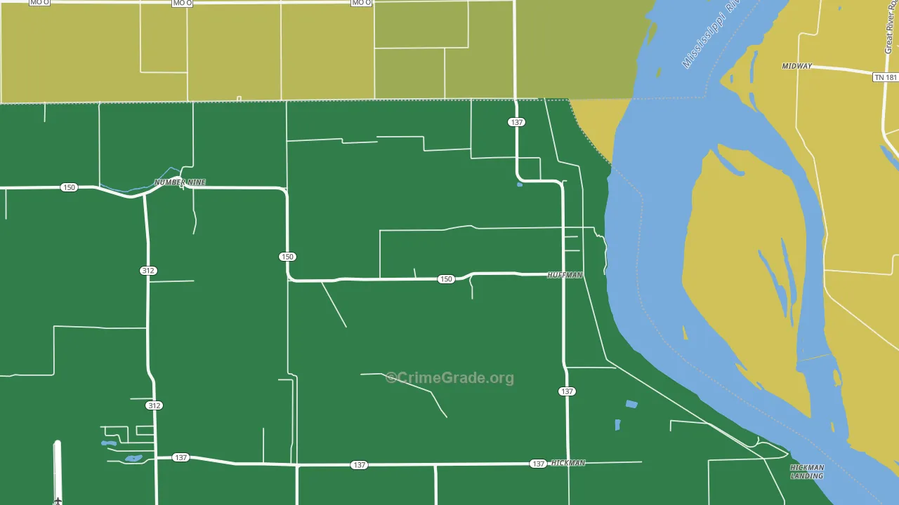 Huffman, AR Map of Drug-Related Crime Rates